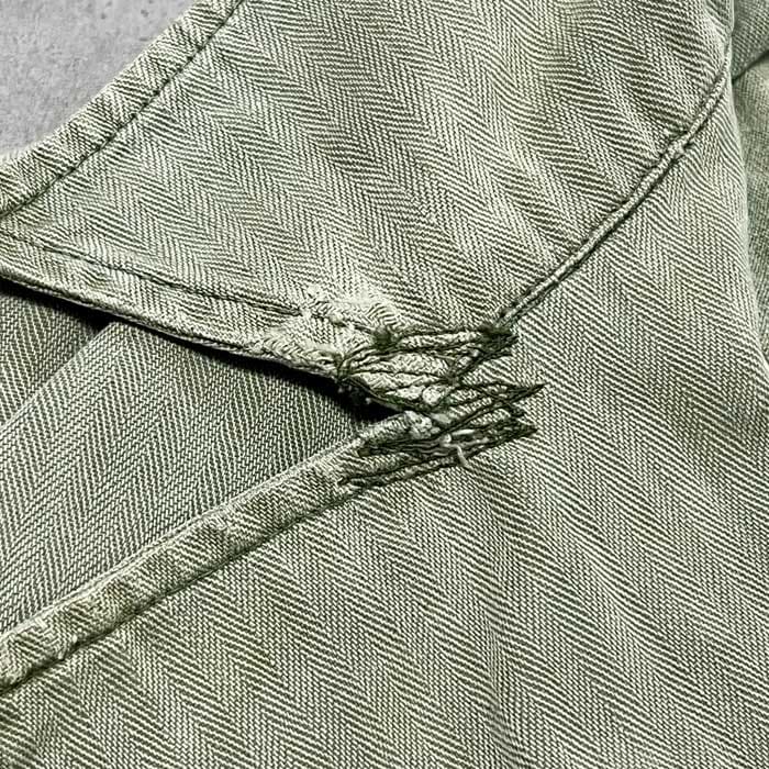 40s-50s M-47 HBTジャケット ヘリンボーン p41 m43 1940's US ARMY M-47 HBT JACKET WITH 13 STAR BUTTON