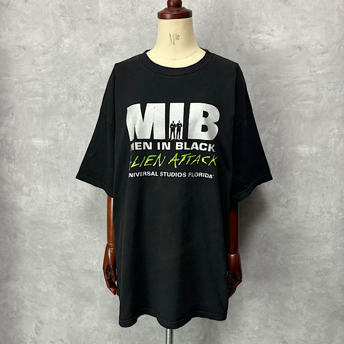 00'S MEN IN BLACK T-Shirt Alien Attack XXL/BLACK 2000年代