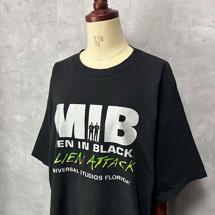 00'S MEN IN BLACK T-Shirt Alien Attack XXL/BLACK 2000年代 メン