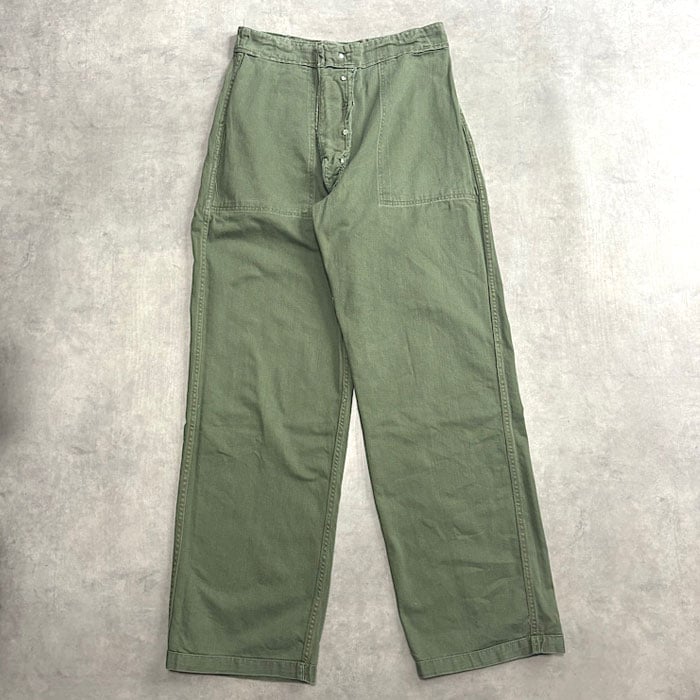 40-50s スウェーデン軍 実物 ベイカーパンツ メタルボタン 40-50's U.S.ARMY 13STAR BOTTON BAKER PANTS W30L31 40-50年代