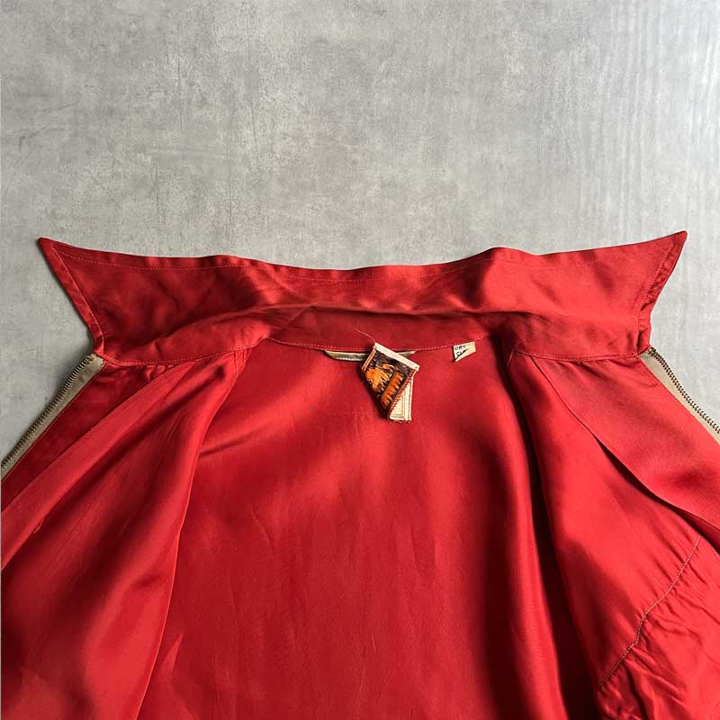 40'S CAMPUS SATIN LOBO Jacket RED 40年代 ヴィンテージ キャンパス