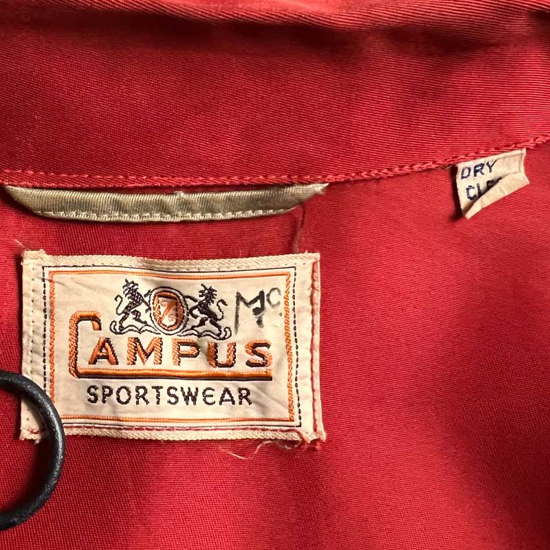 40'S CAMPUS SATIN LOBO Jacket RED 40年代 ヴィンテージ キャンパス