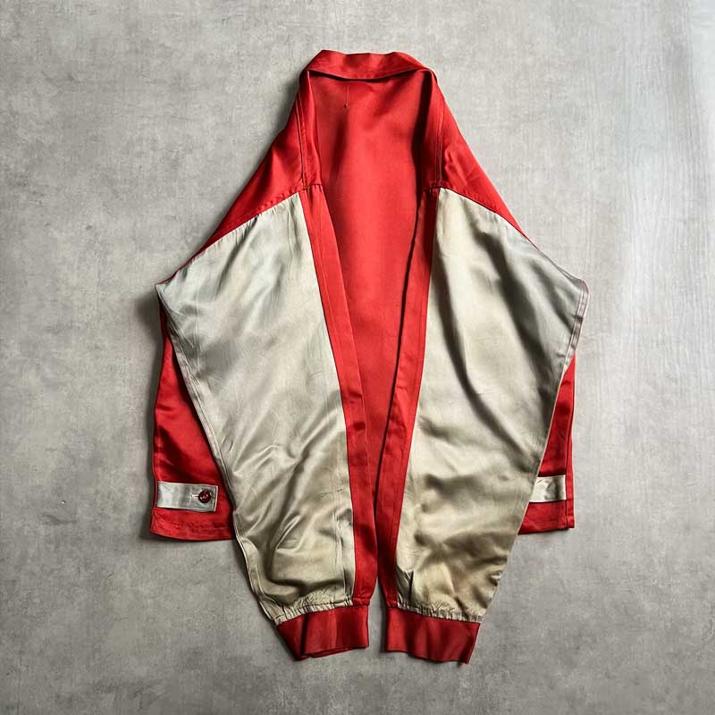 40s CAMPUS サテンジャケット ロカビリー 40'S CAMPUS SATIN LOBO Jacket RED 40年代 ヴィンテージ キャンパス