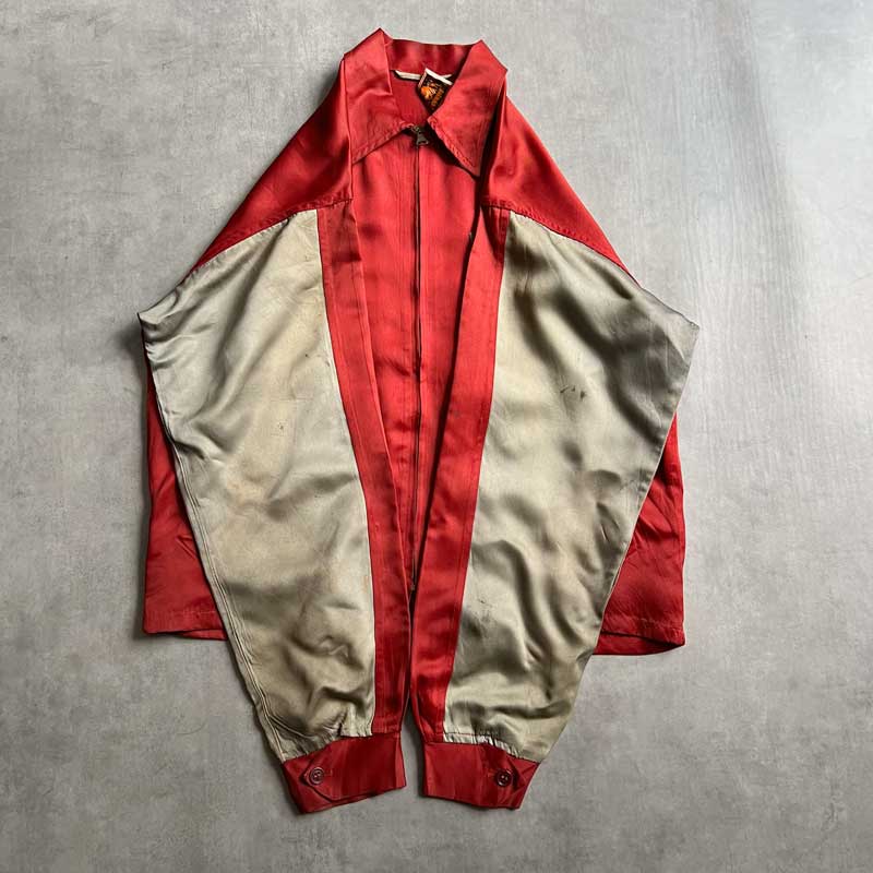 40s CAMPUS サテンジャケット ロカビリー 40'S CAMPUS SATIN LOBO Jacket RED 40年代 ヴィンテージ キャンパス
