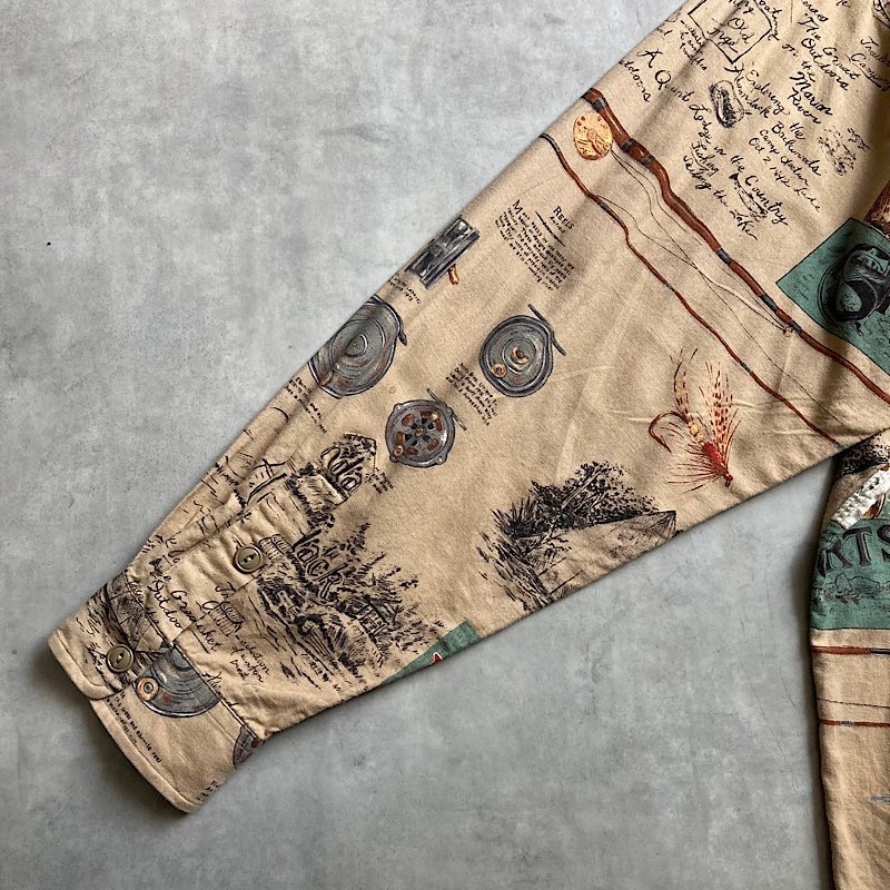 90's Polo Ralph Lauren Fly Fishing Pattern Shirt 90年代 ポロ
