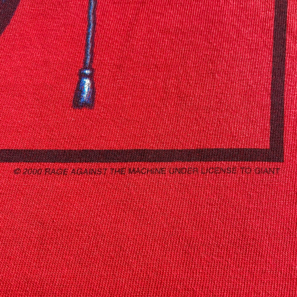RAGE AGAINST THE MACHINE Tシャツ 2000年　赤 90s RAGE AGAINST THE MACHINE 火炎瓶 Tシャツ TULTEX 【L