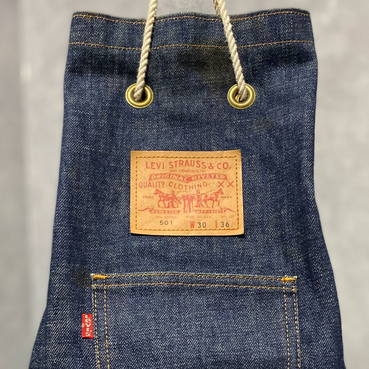 70'Levi's ADVERTISING DENIM BAG Made in USA ꡼Х ǥ˥ Хå