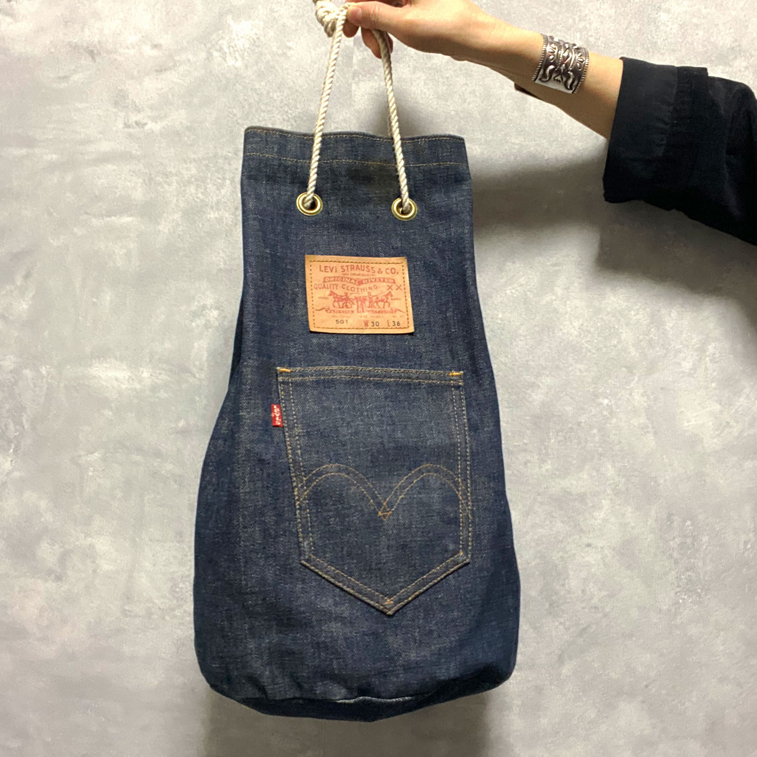 70'Levi's ADVERTISING DENIM BAG Made in USA リーバイス