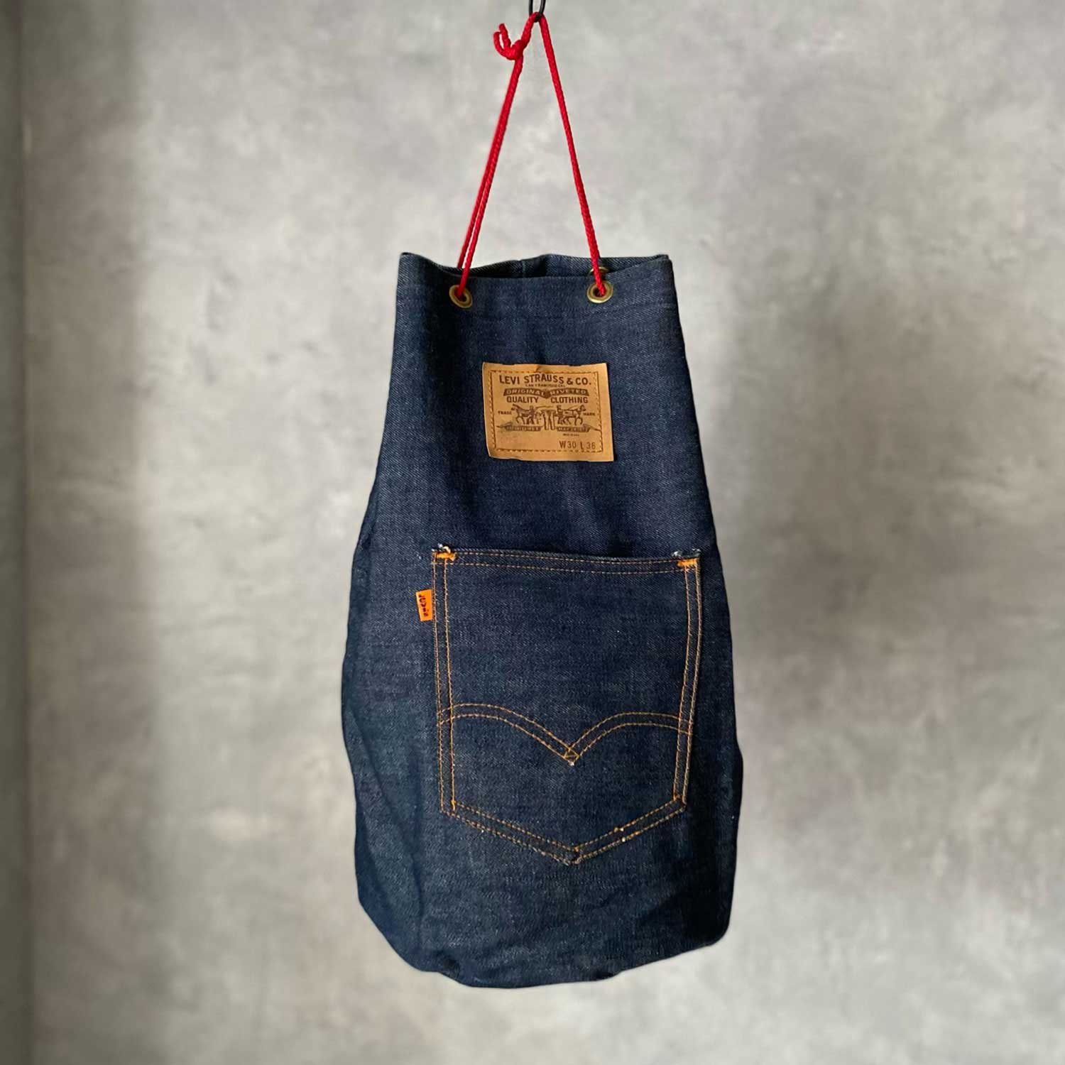 70's Levi's ADVERTISING DENIM BAG ORANGE TAB Made in USA