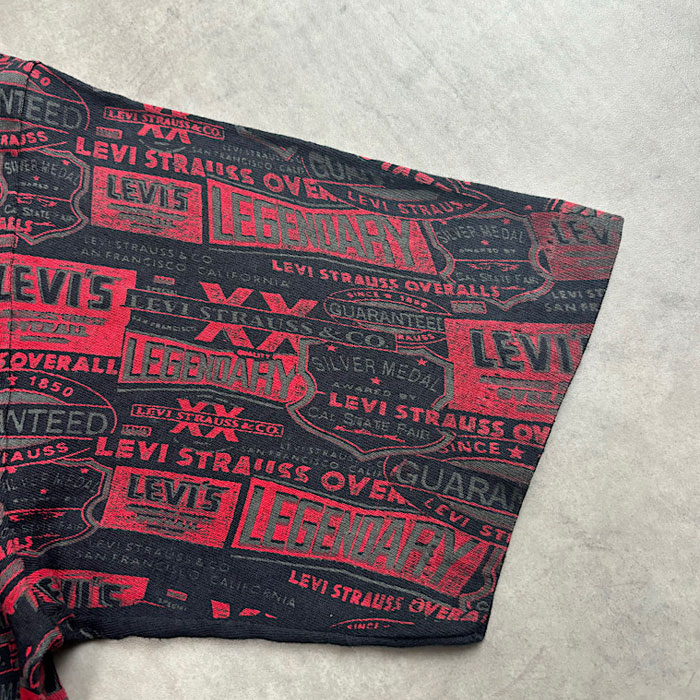 80'S Levi's Legendary ALL OVER PRINT T-Shirt Made in USA M