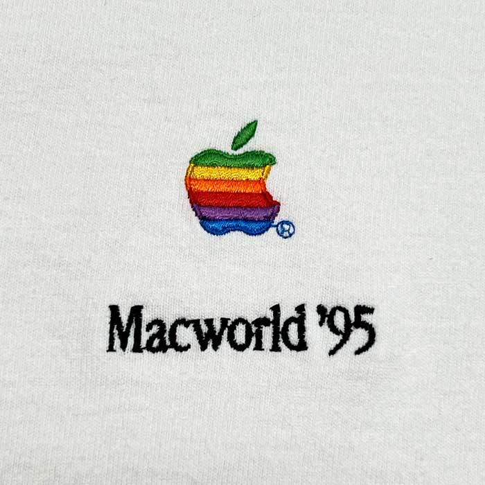 90's APPLE MAC WORLD LONG SLEEVE SHIRTS Made in USA WHITE/L 90年代