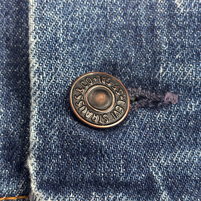 80's LEVI'S 70506-0216 Denim Trucker Jacket SIZE/48 Made in Canada