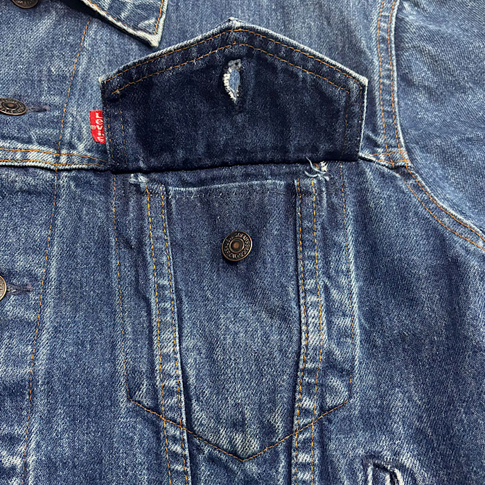 80's LEVI'S 70506-0216 Denim Trucker Jacket SIZE/48 Made in Canada