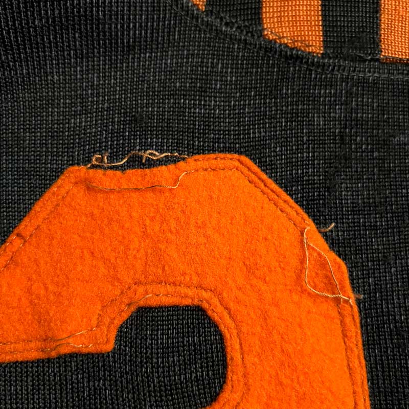40'S LOWE&CAMPBELL 13 Lettered Foot ball Shirt BLACK,ORANGE/40 40