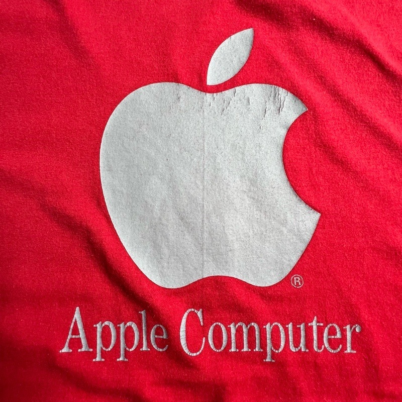 80'S Apple Computer T-Shirts RED/XL Made in USA 80年代 アップル