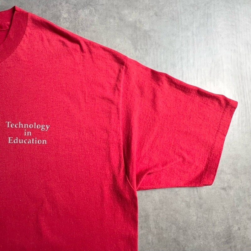80'S Apple Computer T-Shirts RED/XL Made in USA 80年代 アップル