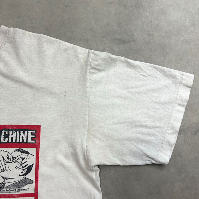 90's RAGE AGAINST THE MACHINE Barbara Kruger T-SHIRT WHITE/L