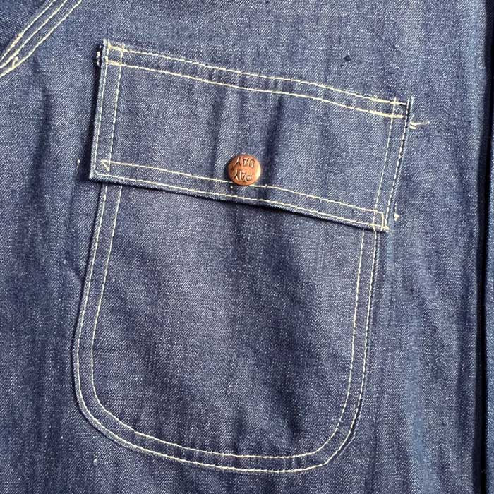 【Union made】 リメイク　ヴィンテージブルーのワークジャケット VU ヴウ vintage denim work jacket [VINTAGE BLUE