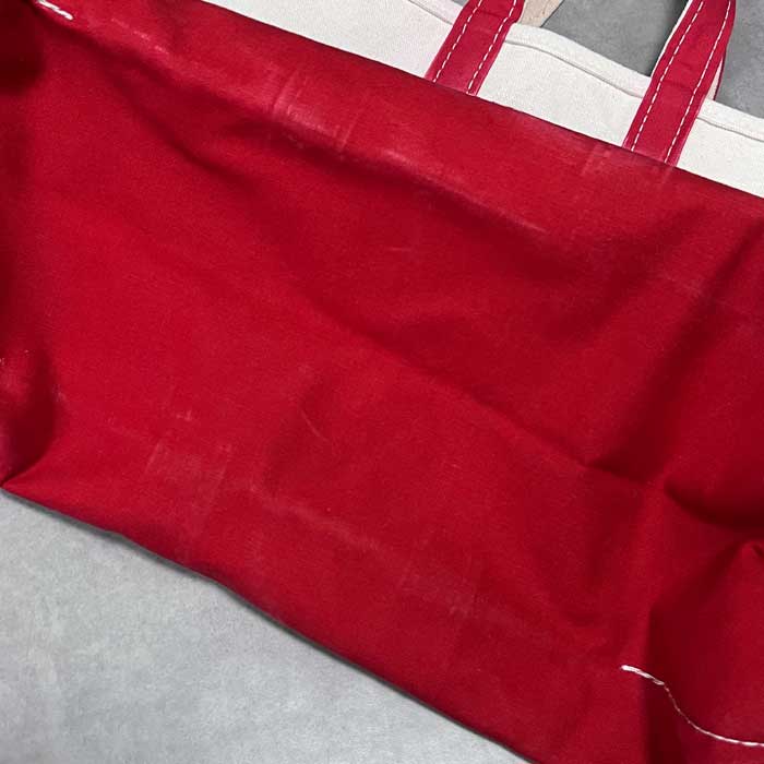 80'S L.L.BEAN TOTE BAG Made in USA RED/NATURAL 80年代 L.L.Bean