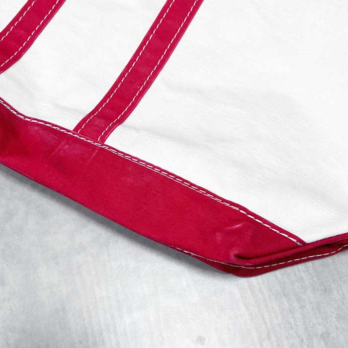 80'S L.L.BEAN TOTE BAG Made in USA RED/NATURAL 80年代 L.L.Bean
