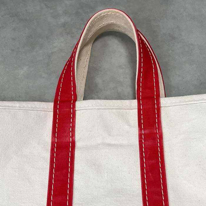 80'S L.L.BEAN TOTE BAG Made in USA RED/NATURAL 80年代 L.L.Bean