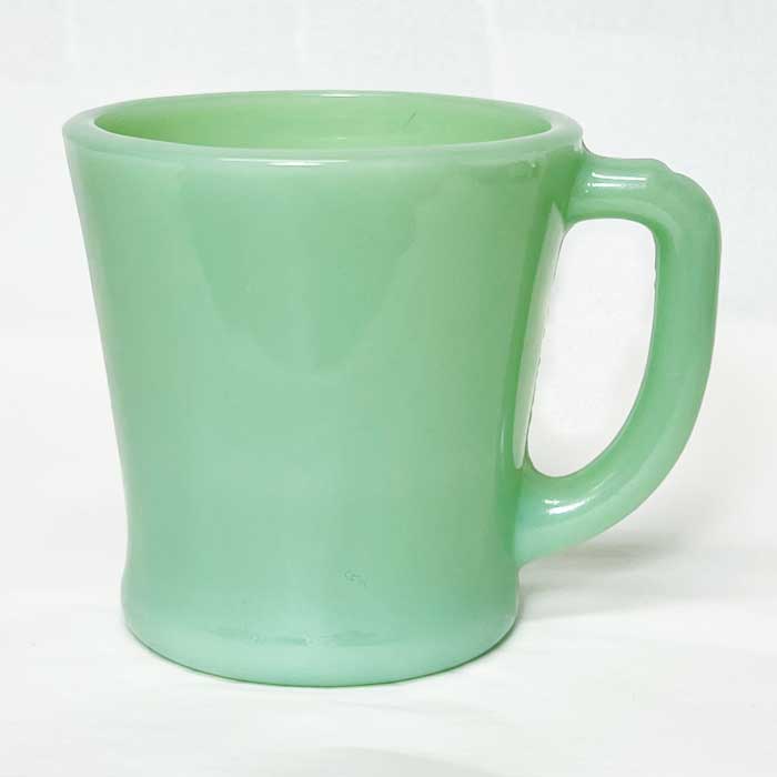 Vintage Anchor Hocking Fire King D-handle Mug Jade-ite Made in USA