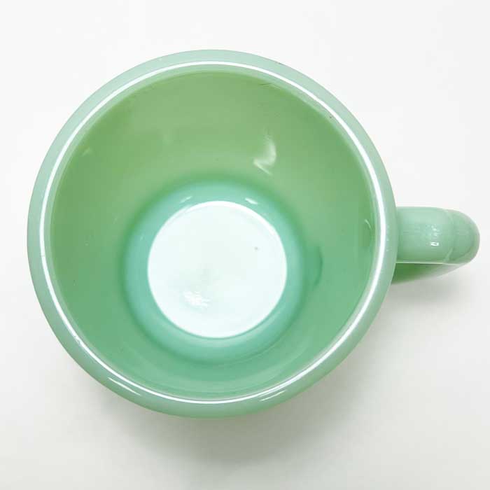Vintage Anchor Hocking Fire King D-handle Mug Jade-ite Made in USA