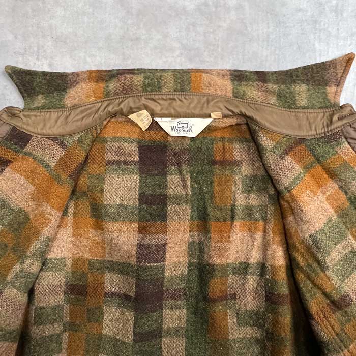 70'S WOOLRICH Mackinaw Check Wool Jacket BROWN/XL 70年代 ウール