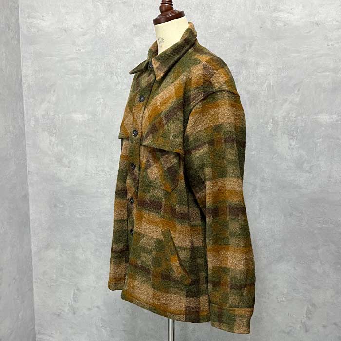 70'S WOOLRICH Mackinaw Check Wool Jacket BROWN/XL 70年代 ウール