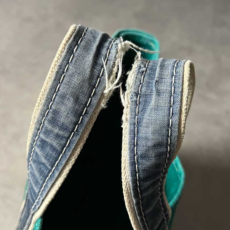 80'S L.L.BEAN Deluxe Tote Bag MEDIUM NAVY/GREEN Made in USA 80年代
