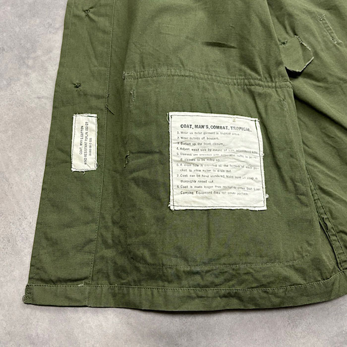 1966 US ARMY 2nd Jungle Fatigue Military Jacket SMALL-SHORT 1966年