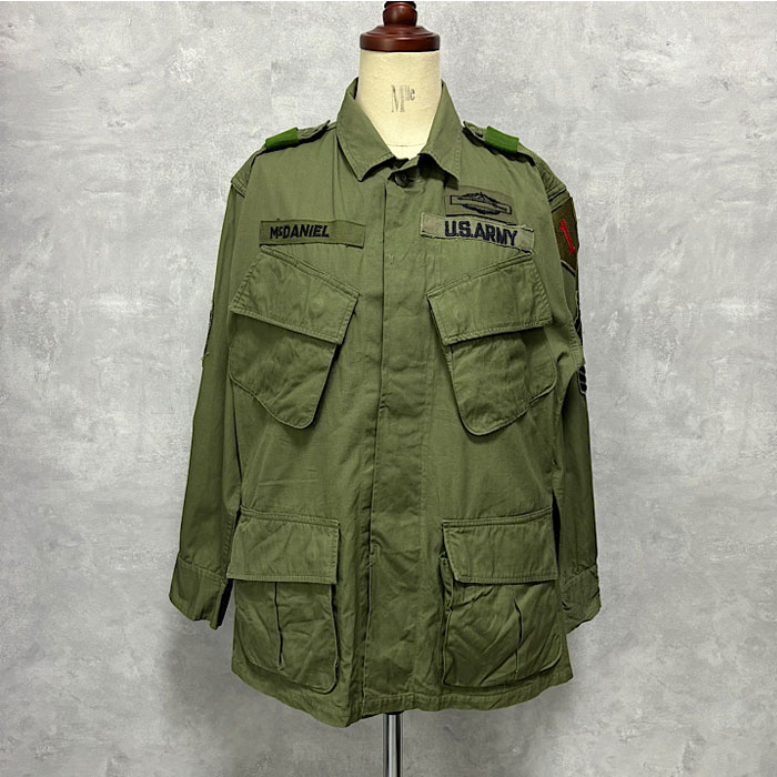 1966 US ARMY 2nd Jungle Fatigue Military Jacket SMALL-SHORT 1966年