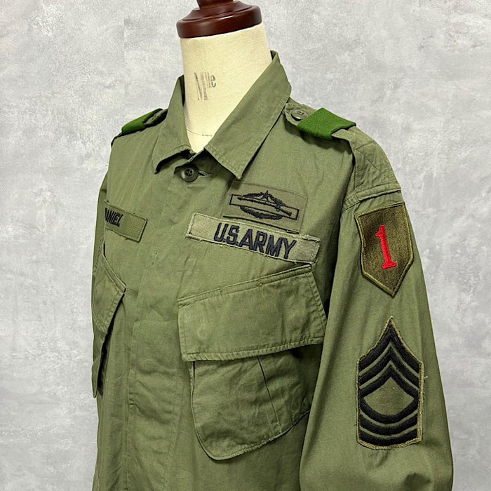 1966 US ARMY 2nd Jungle Fatigue Military Jacket SMALL-SHORT 1966年