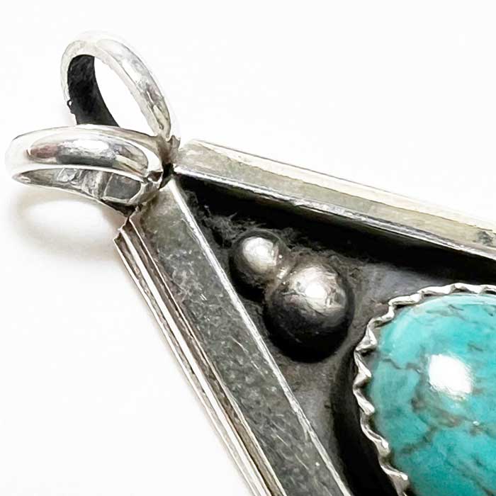 INDIAN JEWELRY ターコイズ ペンダント トップP. Sanchez INDIAN