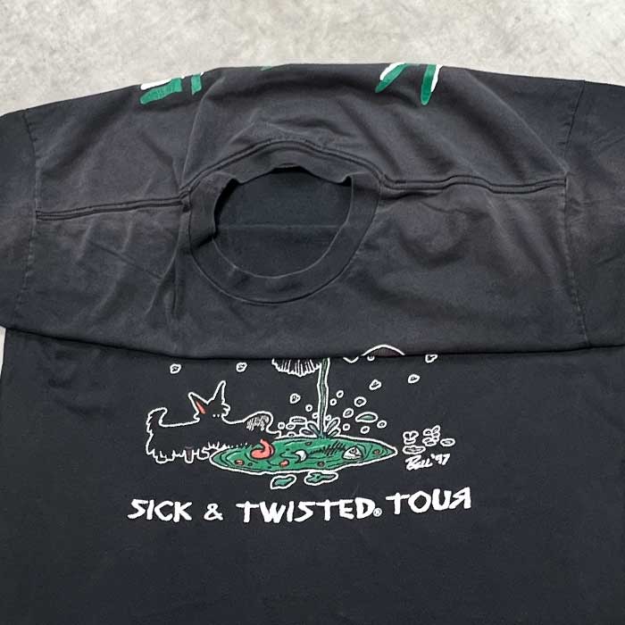 90'S KORN Sick & Twisted Tour T-Shirts BLACK/XL 90年代