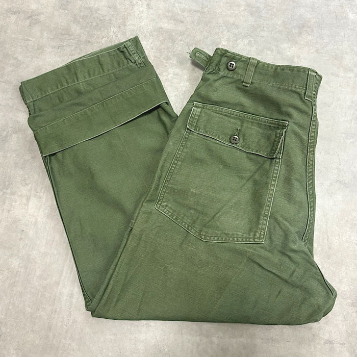 60's U.S.ARMY BAKER PANTS Side Adjust MEDIUM 60年代 U.S.ARMY