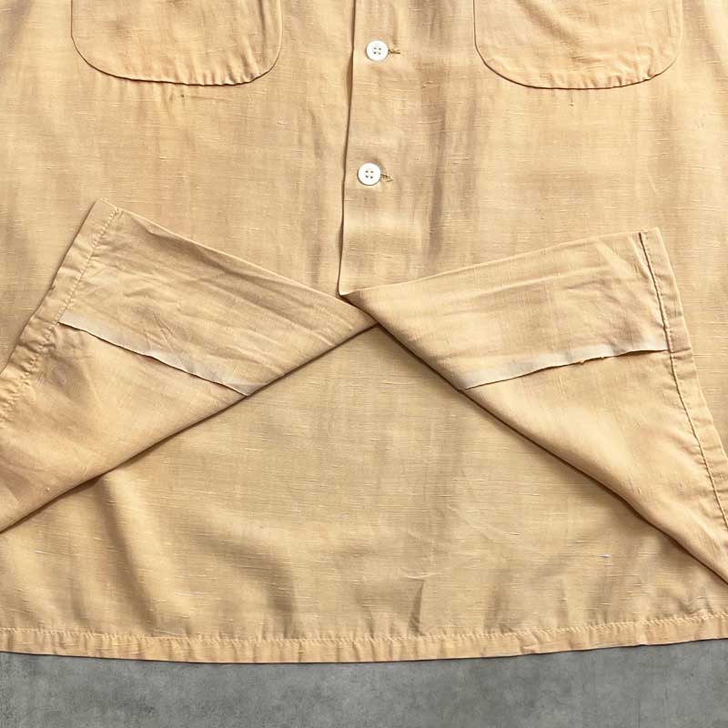 50s Duke of Hollywood オープンカラーシャツ ヴィンテージ 50'S ASHFIELD by DUKE OF HOLLYWOOD Open Collar Long Sleeve Rayon