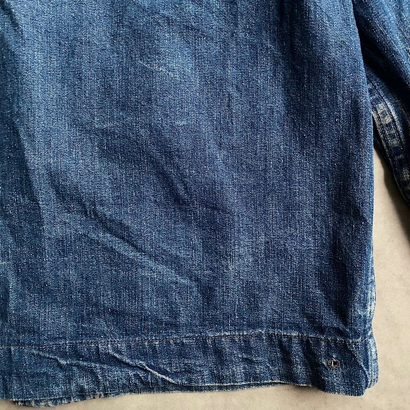 40's U.S NAVY SHAWL COLLAR DENIM COVERALLS DUNGAREE JUMPER