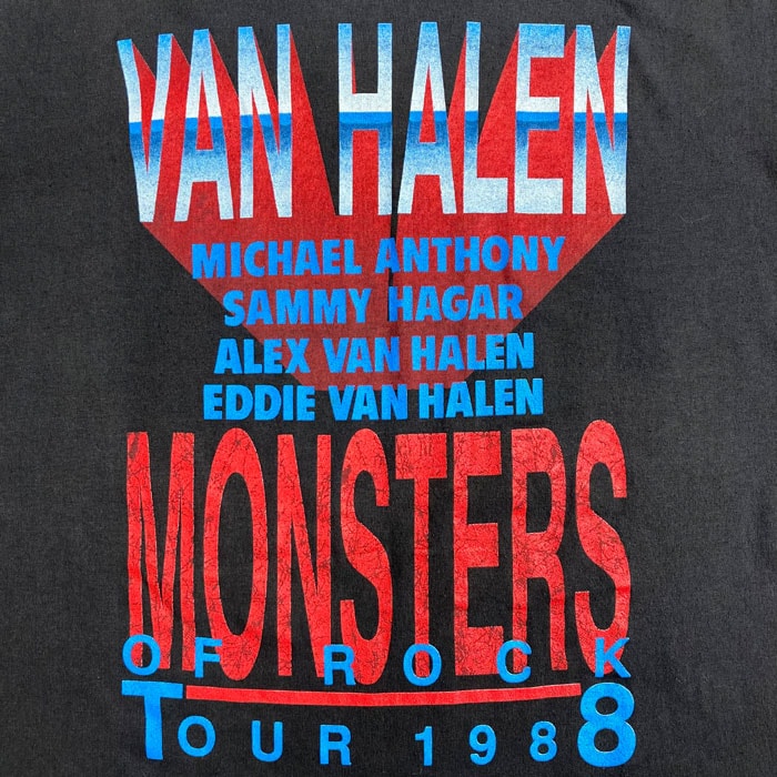 80's VAN HALEN Monsters of Rock T-shirts Made in USA/L 80年代