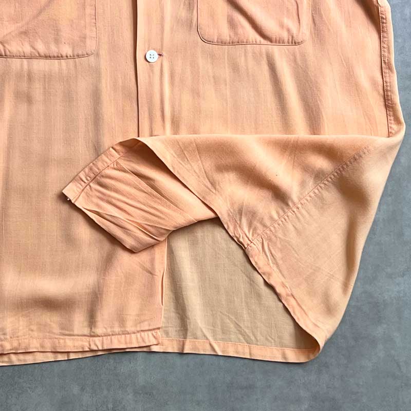 美品 ビンテージ オープンカラーシャツ サーモンピンク 開襟シャツ レーヨン 楽天市場】40's ☆ PENNSHIRT SPORTSWEAR ペンシャツ 長袖 開襟
