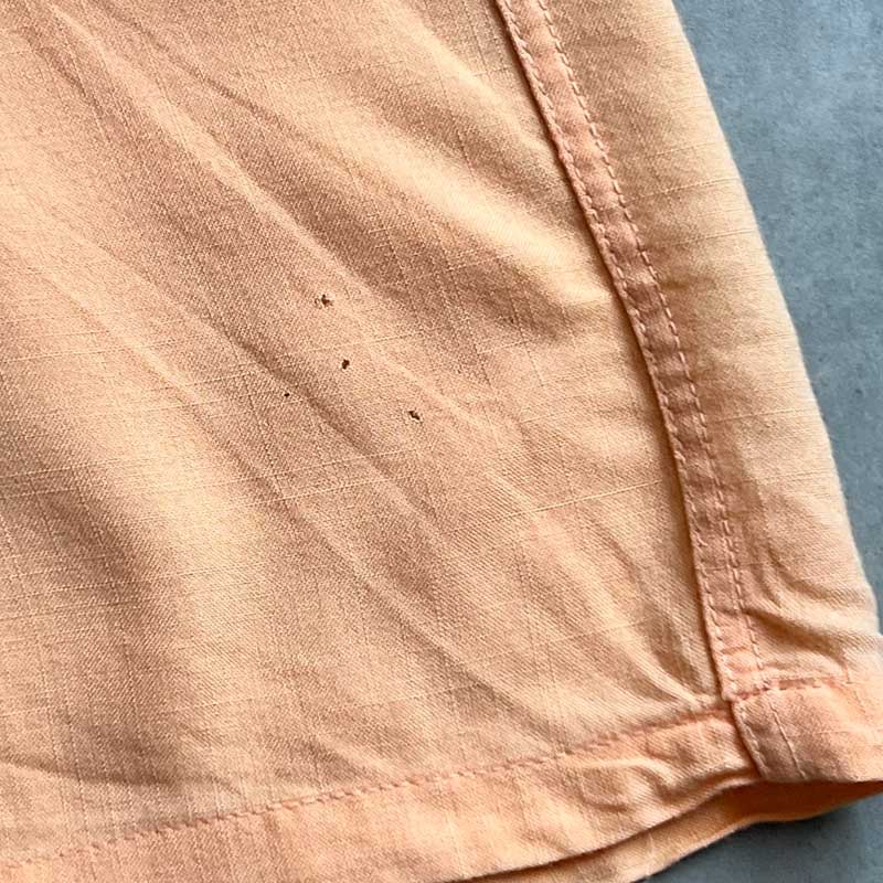 60'S DONEGAL Open Collar Long Sleeve Rayon Shirts SALMON PINK/L 60