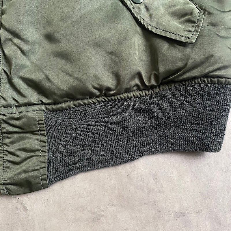 80'S USAF MA-1 MIL-J-8279F Flight Jacket LARGE フライト グランド