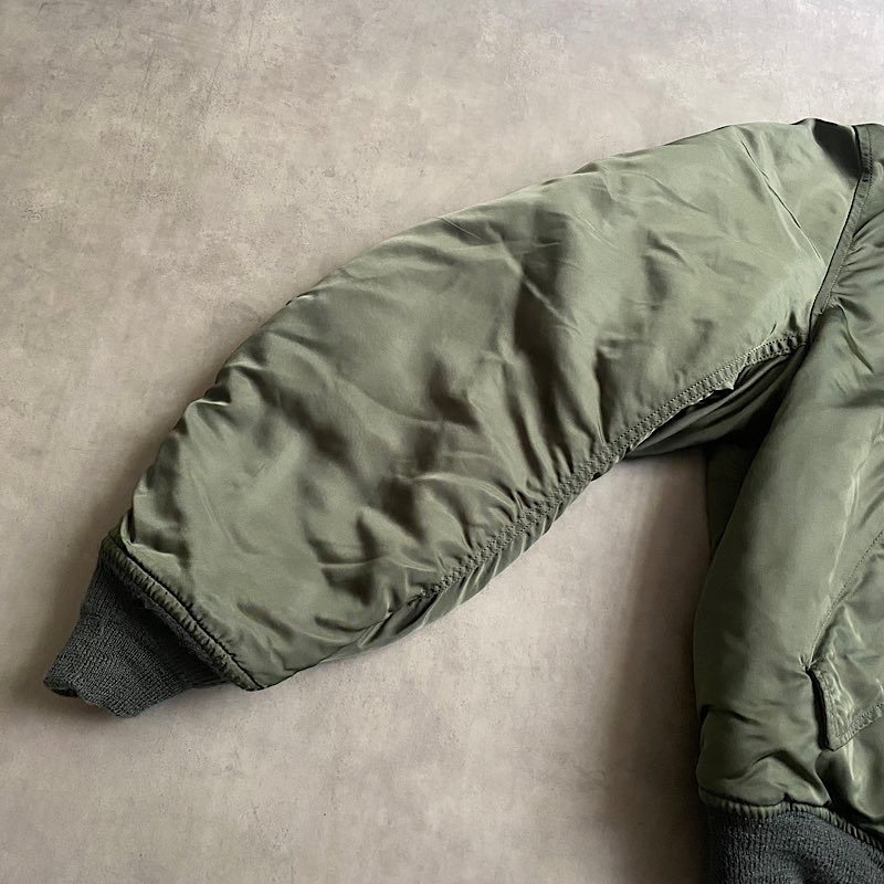 80'S USAF MA-1 MIL-J-8279F Flight Jacket LARGE フライト グランド
