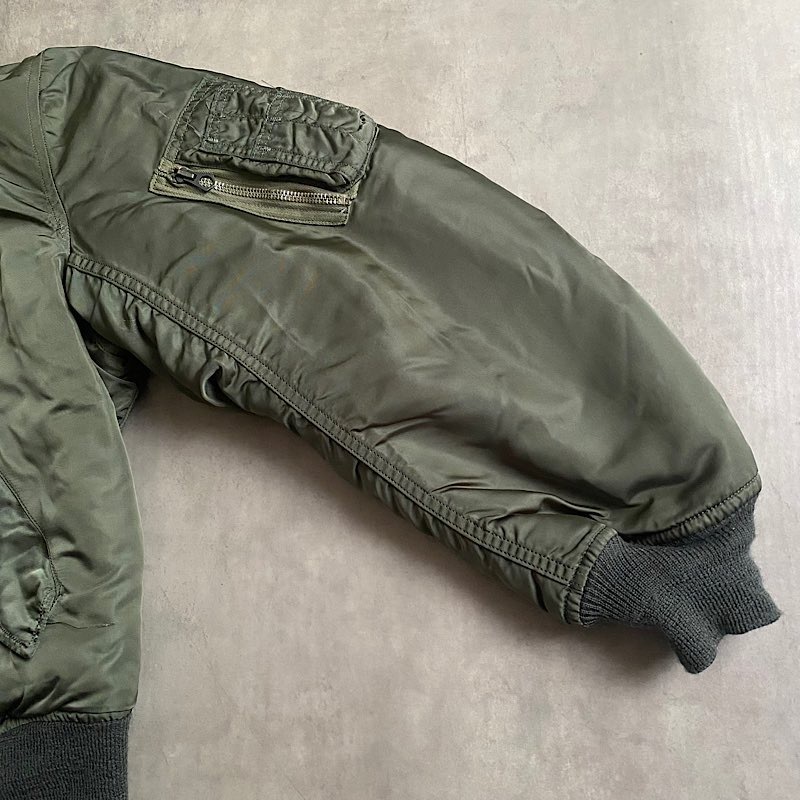 80'S USAF MA-1 MIL-J-8279F Flight Jacket LARGE フライト グランド