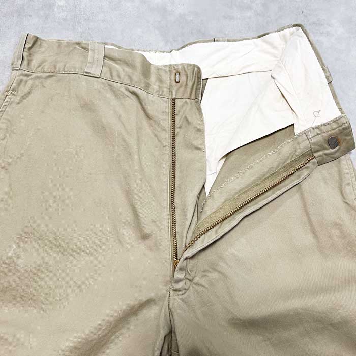 60's U.S ARMY ZIP CHINO TROUSERS W30/L34 60ǯ ꥫΦ åѡե饤  ȥ饦