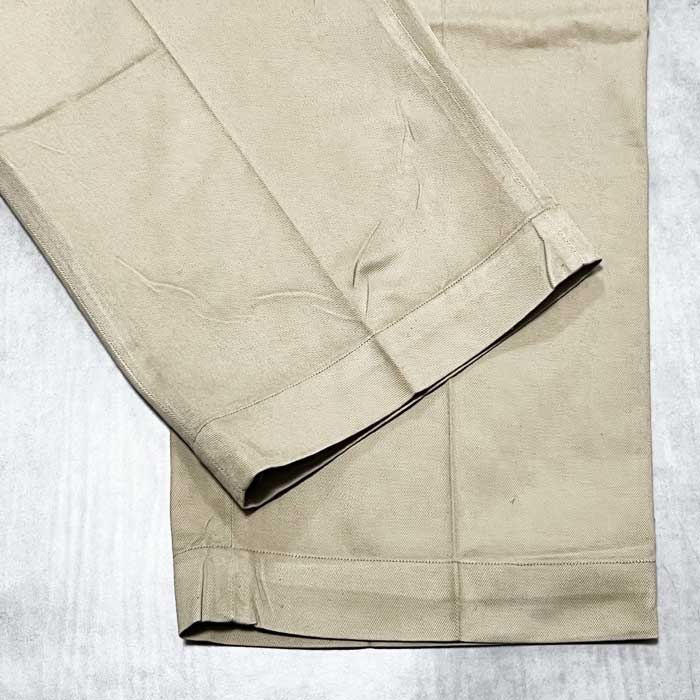 60's USMC ZIP CHINO TROUSERS W30/L34 60ǯ ꥫʼ åѡե饤  ȥ饦W72cm