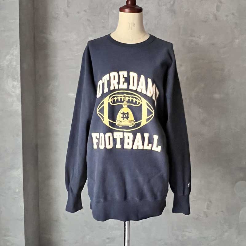 90'S CHAMPION Reverse Weave College Print Sweat Shirts NAVY/XL