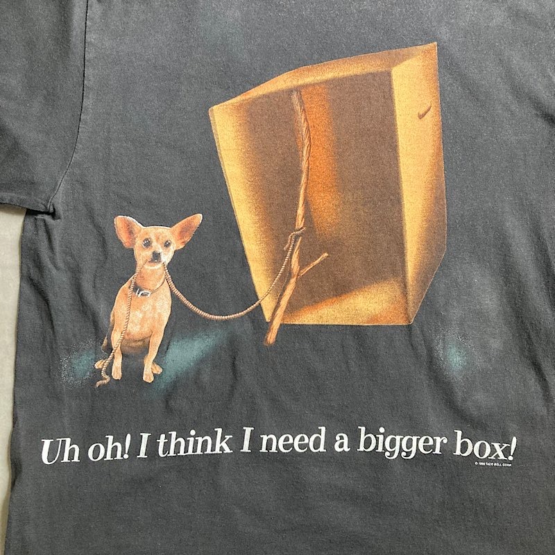 90's TACO BELL Here Lizard Changes T-shirts Made in USA BLK/L 90