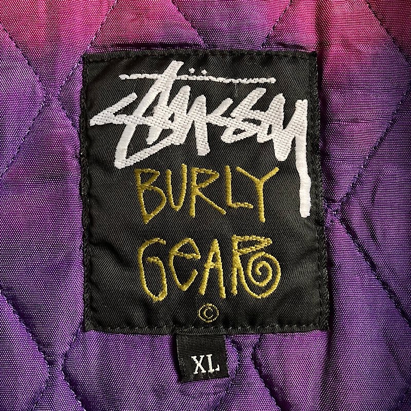80's～ STUSSY BURLY GEAR WOOL COAT PURPLE/XL 80年代～ ステューシー