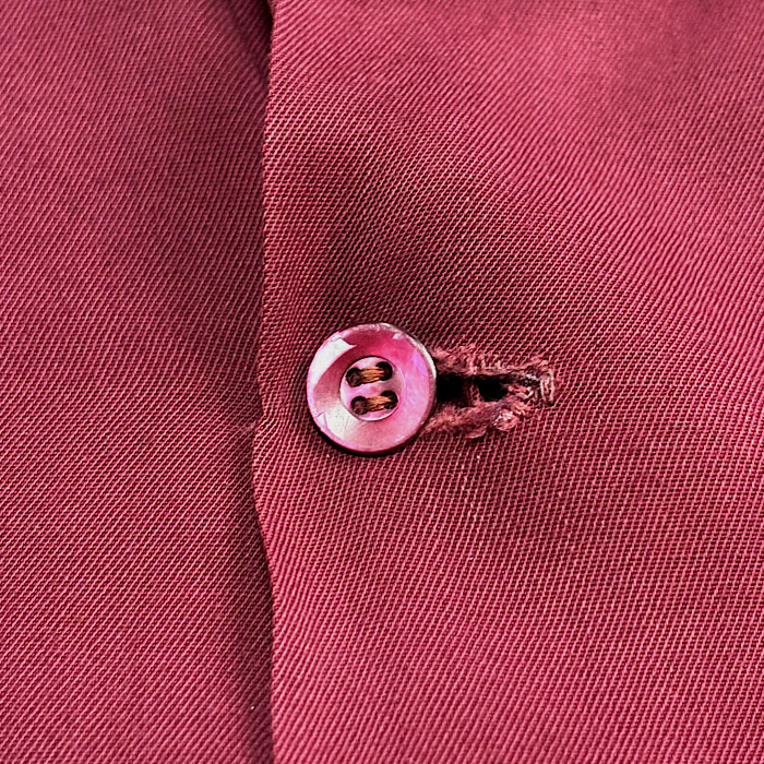 50'S Mac Phergus Sports Wear Rayon Open Collar Box Shirt Burgundy